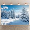 Christmas Winter Scenery Forest Ice and Snow Background Cloth Party Decoration Background Photography Props