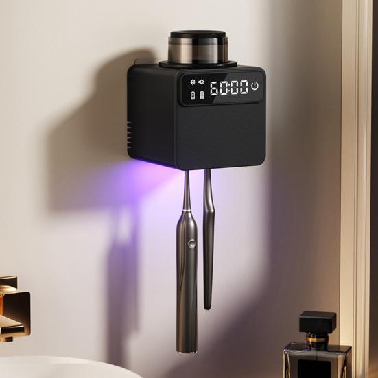 Electric Toothbrush Holder Digital Display Rechargeable Multifunctional Wall Mounted Toothbrush