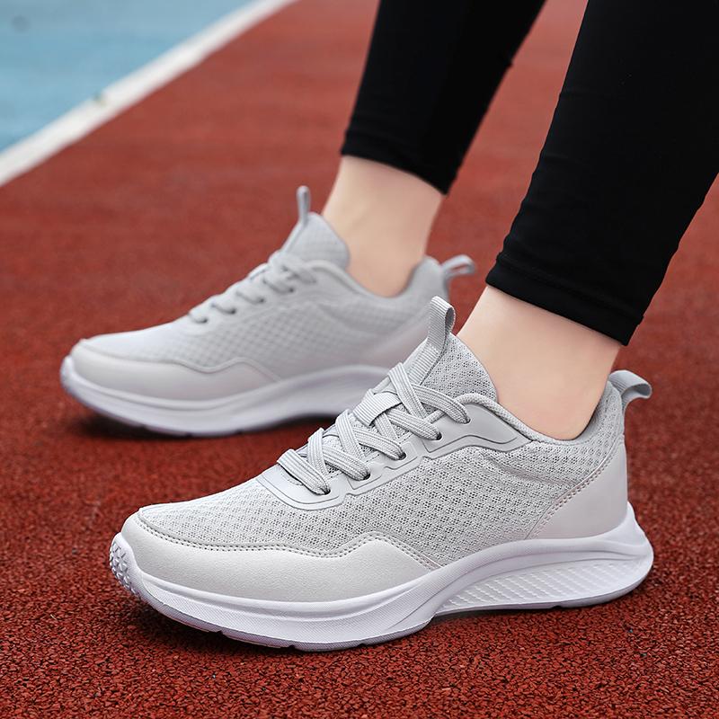 Men Breathable Mesh Running Shoes Black Thick Soled Sports Anti Slip Cushioning Walking Shoe Lightweight Fitness Training Shoes