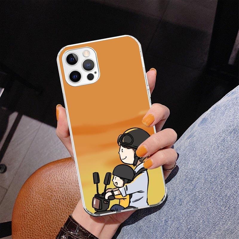Dad And Baby Girl Boy Phone Case For iPhone 17 Air 16 Pro Max 16E 15 + 14 Plus 11 12 13 Mini 7 8 SE Gift Print Cover Fundas 17 A