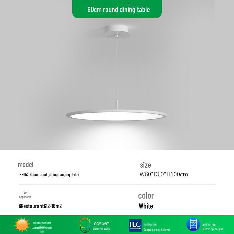 High-End Ultra-Thin Full Spectrum Round Ceiling Lamp for Living Room, Hall & Bedroom