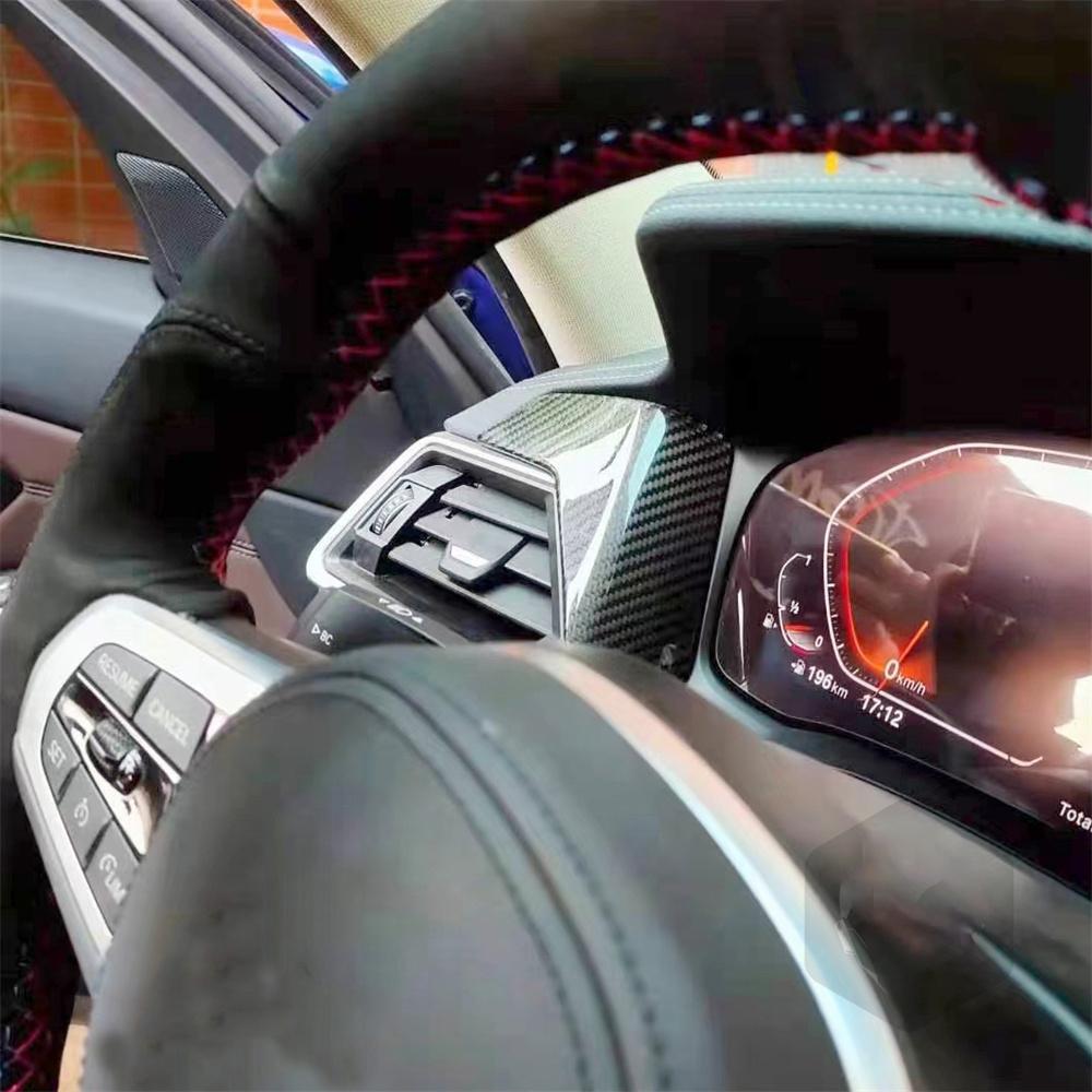 Carbon Fiber Dashboard Side AC Air Vent Cover Trim For BMW M3 M4 G80 G82 G83 21+