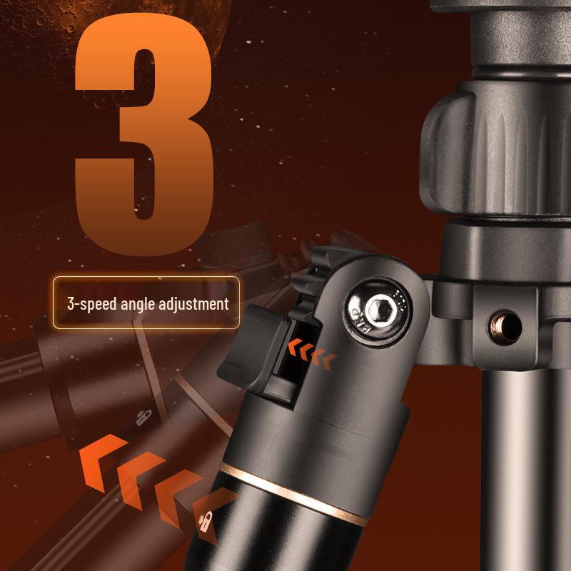 Lightweight Aluminum Alloy Camera Tripod for Mobile Phone & DSLR - Portable Travel Bracket with Tripod Head Q518