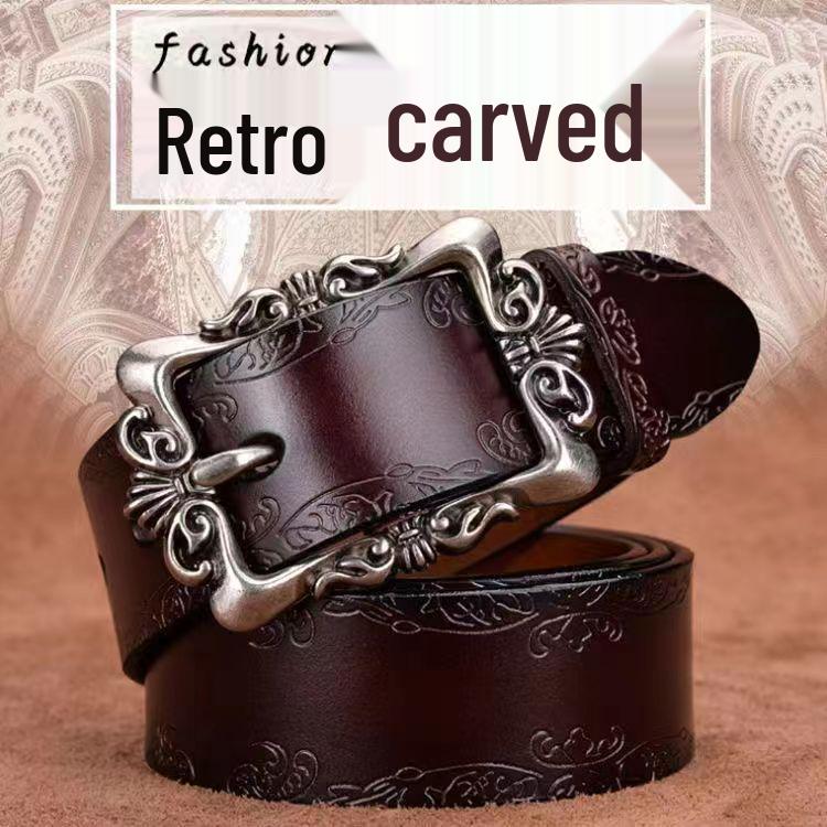 Damen Vintage Deko-Taillengürtel im koreanischen Stil für Jeans