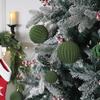 Beflocktes Weihnachtskugel-Set - Stoff-Hänge-Baumdekorationen & Szenen-Verbesserer