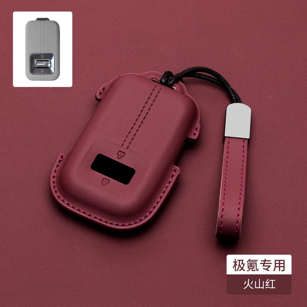 Nappa Leather Car Key Fob Cover For Zeekr 9X 001 Smart Key Case Anti-Scratch Full Protector Auto Key Shell Holder Accessories