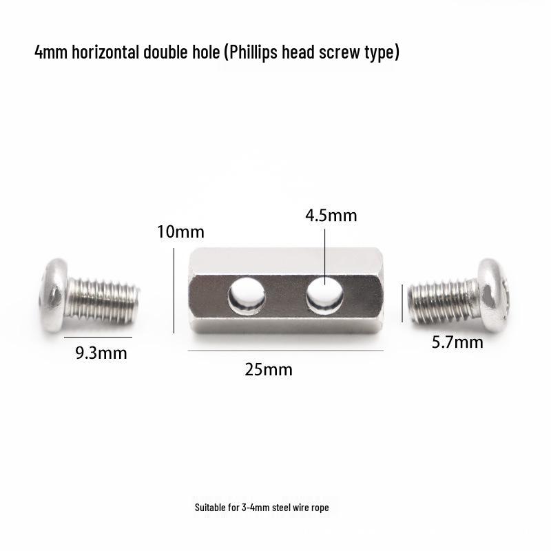 Adjustable Double Hole Steel Wire Rope Lock Connector