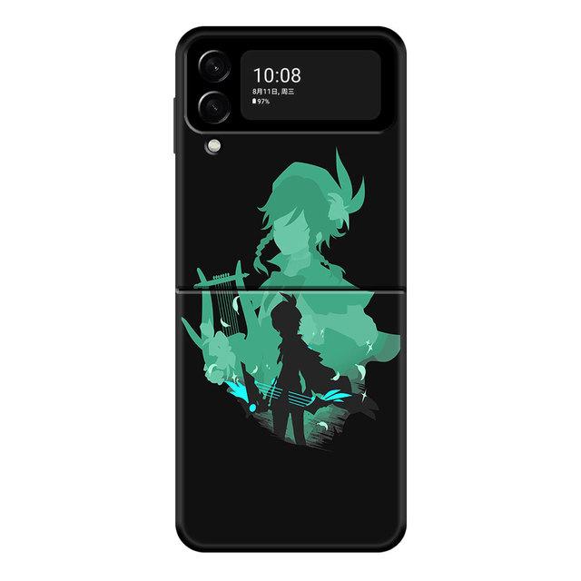 Pc Genshin Impact Anime For Samsung Galaxy Z Flip3 5g Zflip3 Zflip Flip Hard Phone Cover