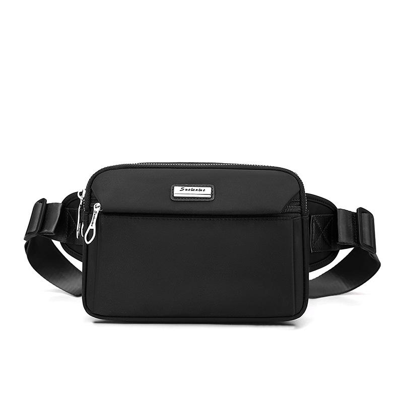 Chest Bag Women's Nylon Solid Color Small Bag Crossbody Bag Waist Bag