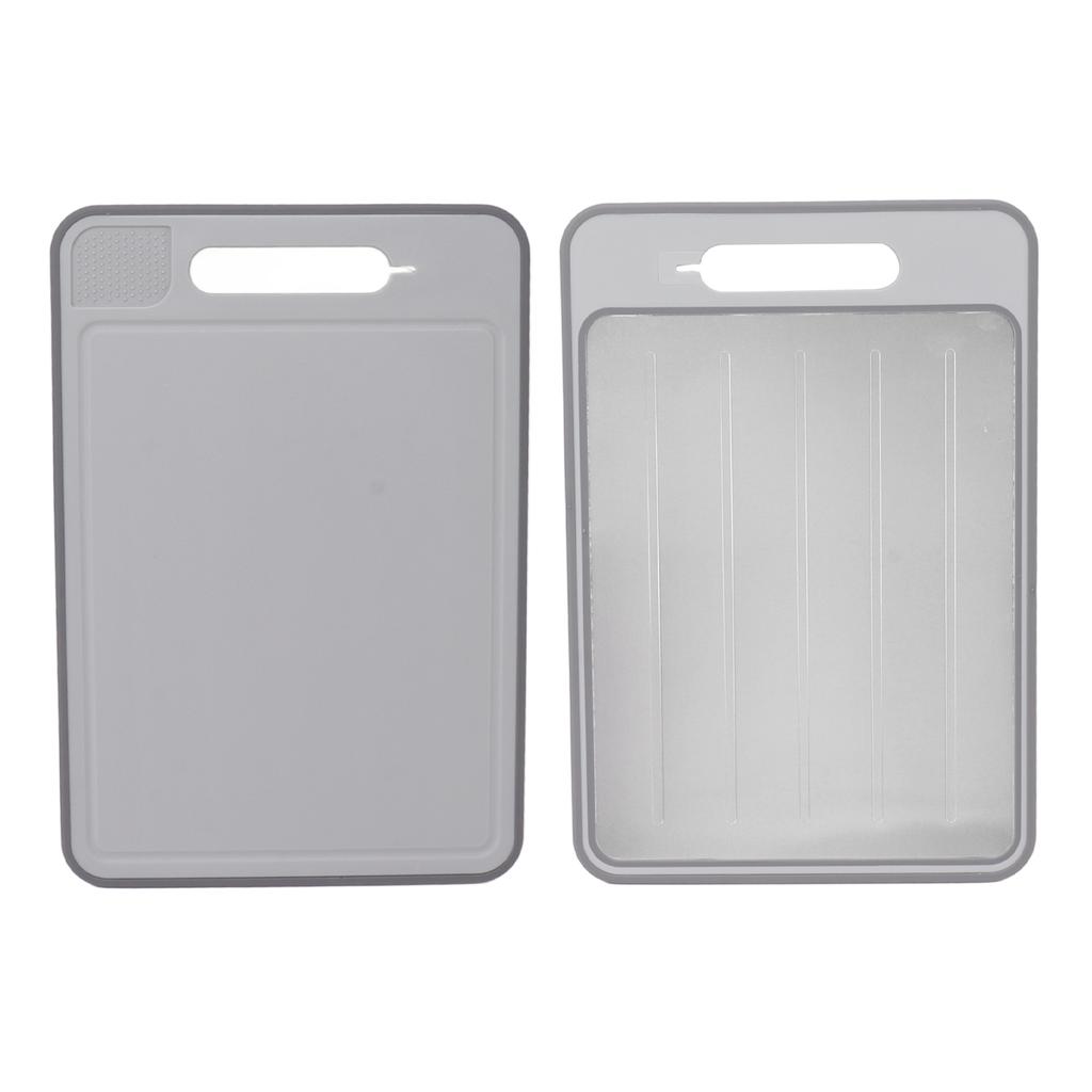 Double Sided Cutting Board Rapid Thawing and Grinding Plate with Knife Sharpener for Kitchen