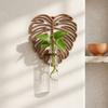 Home Ornaments Hydroponic Plant Holder Wooden Flower Pot Wall Mounted Planter  Indoor Plants