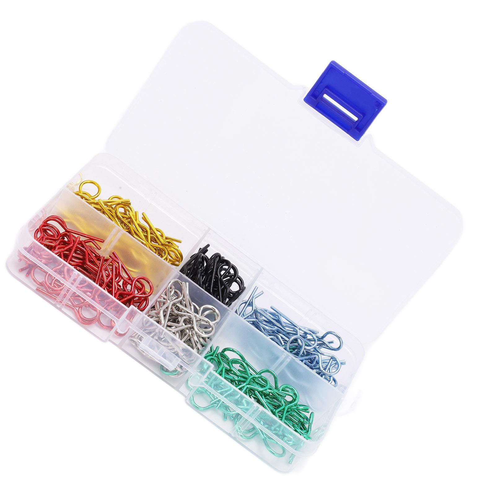

RC Car Metal Clip Universal Colourful Curved Design R Shape Pins for 1:10 1:12 RC Model Car