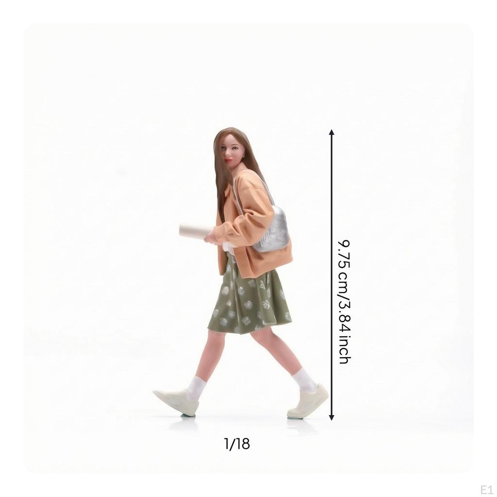 1:18 Scale Girl Figure Hand-Painted Model Detailed Miniature
