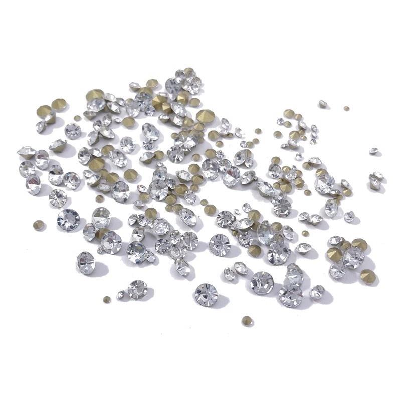 High Shine 1440Pcs Pointed Back Glass Rhinestones Scratch Resistant for Bag Decor Nail Art Jewelry Making Supplies