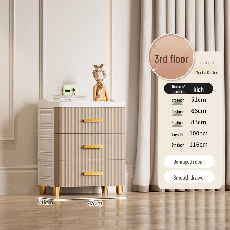 Multi-Layer Plastic Storage Cabinet for Living Room and Bedroom