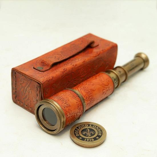 Brass Telescope Dollond London 1920s Style, Nautical Decor