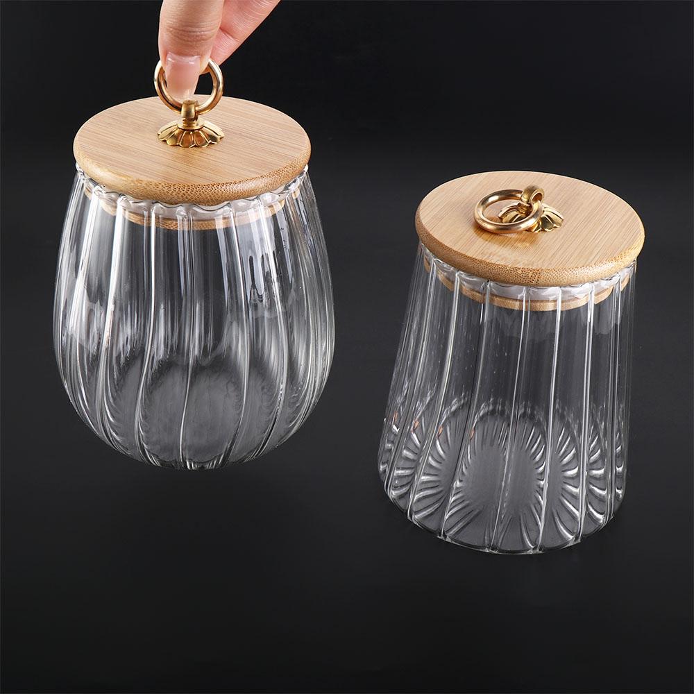 Airtight Glass Storage Jars Transparent Seasoning Pot Spice Jar Glass Canister  Kitchen