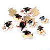 10Pcs Enamel Graduation Hat Charms Pendant for Necklaces Earrings DIY Jewelry Making Decorations Accessories Findings