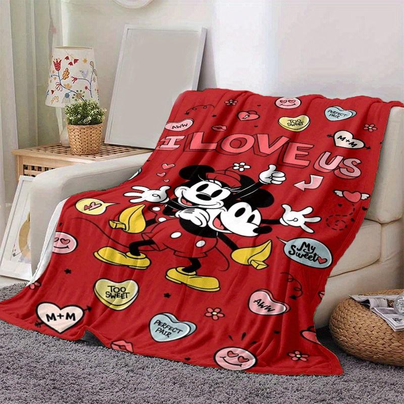 1pc Mickey Printing Blanket - Soft, All-Season Throw for Living Room, Bedroom,Personalized Gift with Adorable Cartoon Design