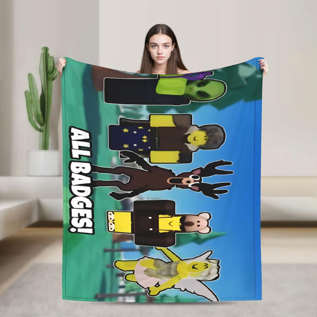 Horrorspiele 99 Nächte im Wald Decke Plüsch Lustige Warme Überwurfdecken für Stuhlbezug Sofa Sommer