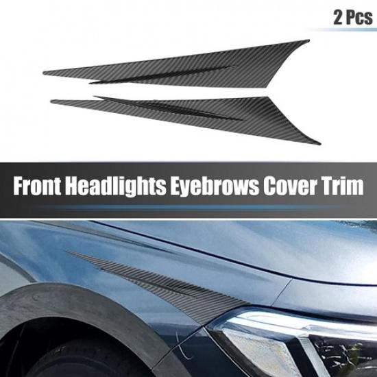2pcs for Honda Civic 11th  Front Headlight Eyebrow Trim Carbon Fiber Pattern