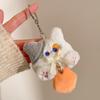 Kawaii Plüsch Glückskatze mit langem Schwanz Schlüsselanhänger Anhänger Niedliches Weiches Stofftier Kleine Katze Taschenanhänger Für Kinder Spielzeug Geschenk