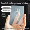 Punch-Free Adhesive Wall Mount Screw Hook