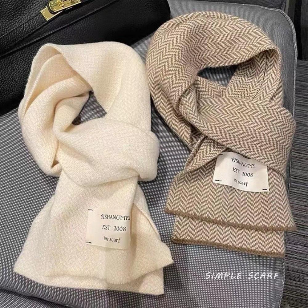 New Knitted Neck Warmer Coldproof Warm Neckerchief Windproof Versatile Knitted Scarf Gift