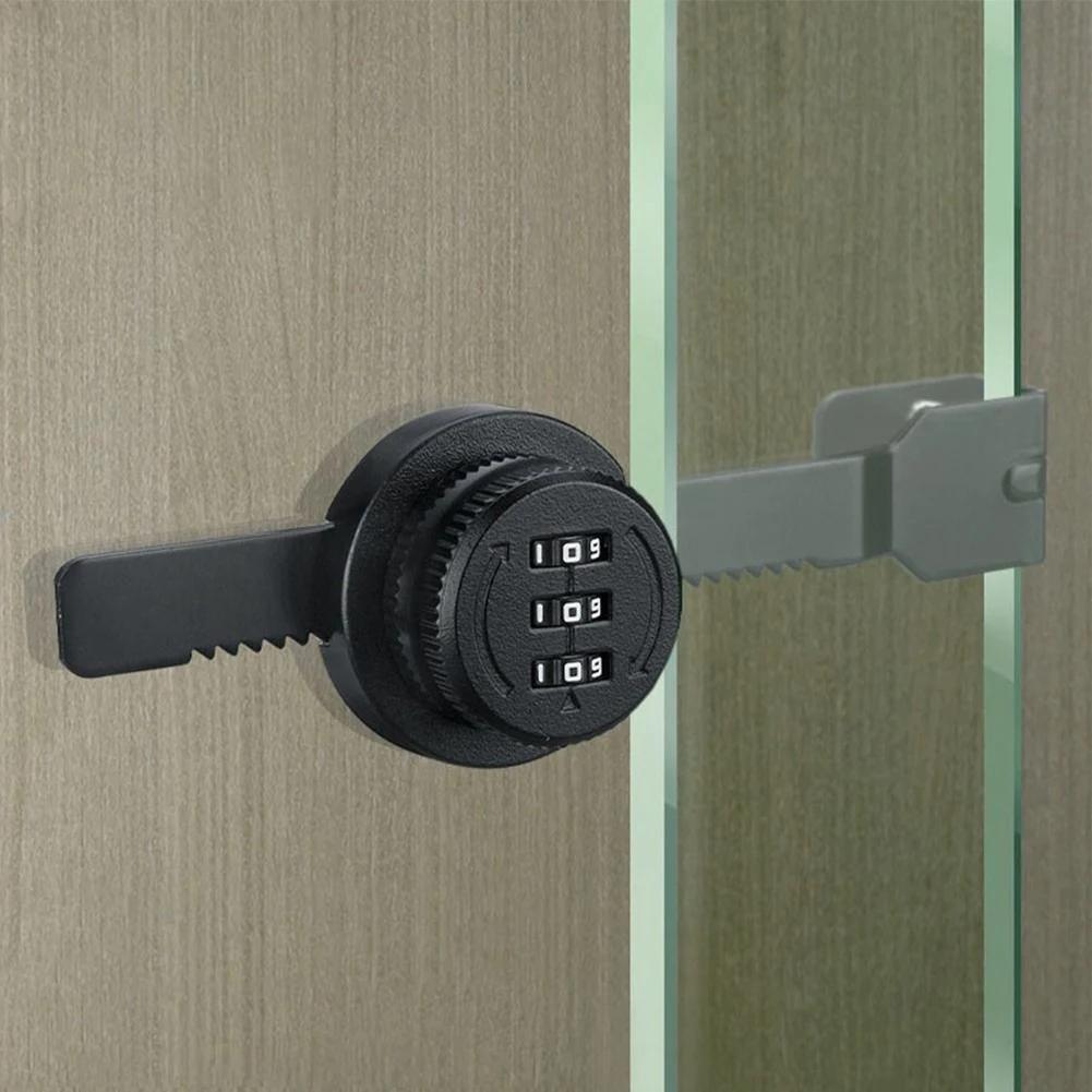 Sliding Glass Door Ratchet Lock Drawer Display Case Password Lock Glass Cabinet Storage Showcase Security Locks Hardware