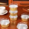 50pcs Mini Square/Round Aluminum Foil Cupcake Cup with Lids Heat-resisting Cupcake Mold Disposable Tin Muffin Boxes Mousse