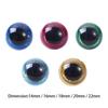 Plastic Safety Eyes 14/16/18/20/22mm Plush Toys Eyes 3D Doll Eyes Doll Making Eyes 3D Glitter Eyes