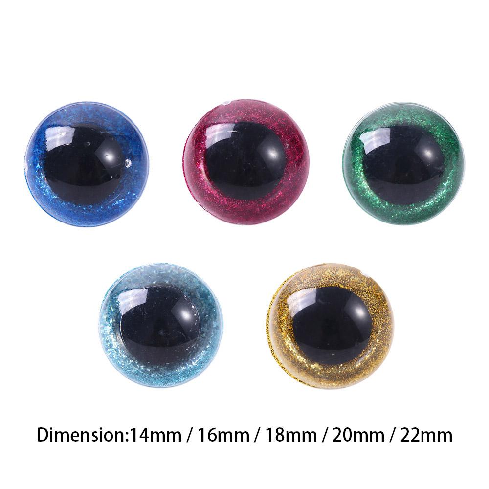 Plastic Safety Eyes 14/16/18/20/22mm Plush Toys Eyes 3D Doll Eyes Doll Making Eyes 3D Glitter Eyes