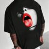 New Summer Men's Fashion T-shirt Sexy Lips Printed Men's T-shirt Top