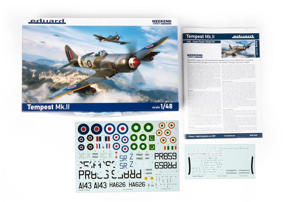 Eduard 1/48 Scale Weekend Edition British Hawker Tempest MK.2 Plastic Model Kit EDU84190