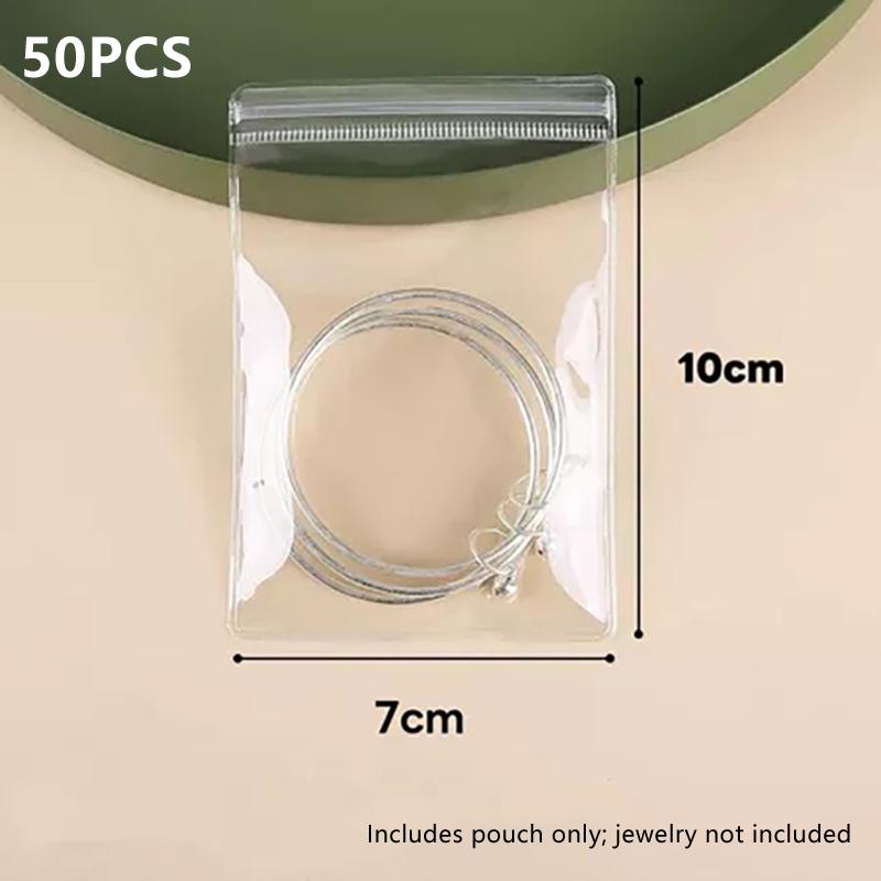 Thick Transparent Pvc Seal Bag 50/100 Units Transparent Pvc Bags With Closure For Jewelry Storage Bags