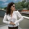 VAYLA Lace Printed Shirts Tops Female Hollow Out Fashion Commute Vintage See-Through Blouse Women's Lace Shrug Shirts New
