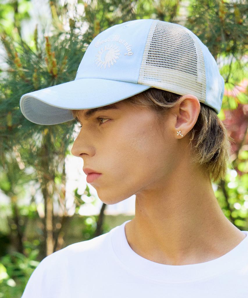SLOWACID Bird Label Mesh Ball Cap [Sky Blue]