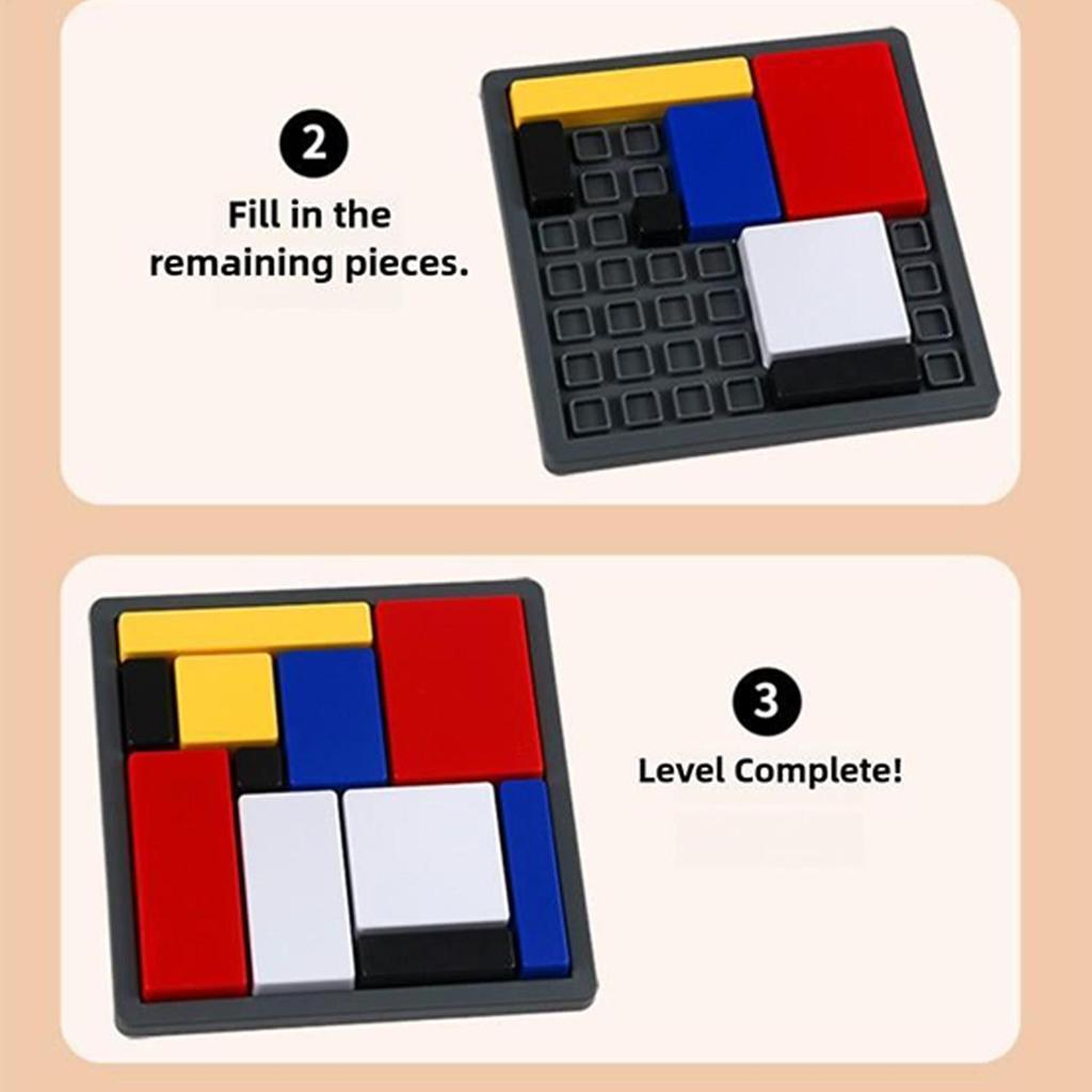 Brain Teaser Logic Puzzles for Adults Intelligence Toy with 4 Difficulty Levels Mind Challenge Puzzles Blocks for Kids Adults