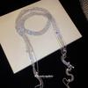 Elegant European Crystal Tassel Necklace: Vintage-Style Sweater Chain for Women