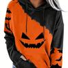 Halloween Women's Tops Fashionable Loose Hoodies Casual and Comfortable Printed Long Sleeve Hooded Sweatshirts