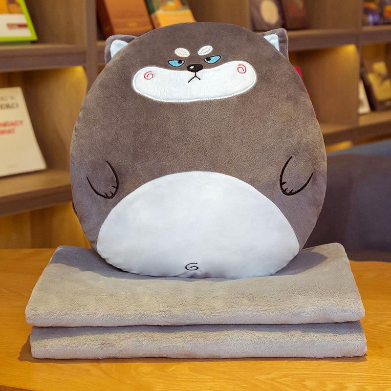 Fruit Animal 3-in-1 Pillow Blanket: Dual-Use Nap Pillow, Car Cushion, and Air Conditioning Blanket