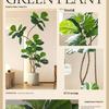 Large Potted Fiddle-Leaf Fig: Luxury Faux Green Plant for Living Room Decor