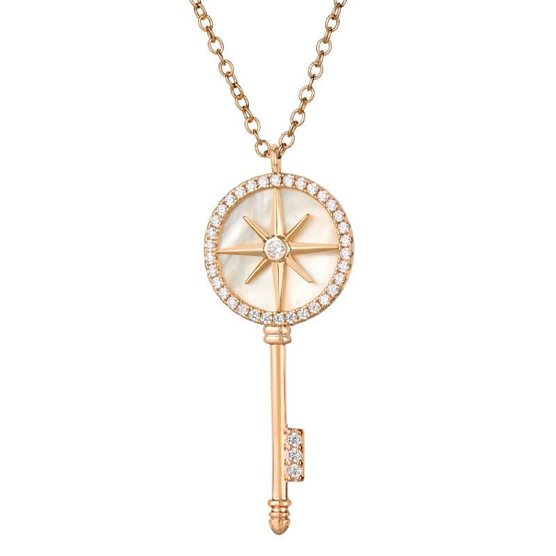 Gorgeous Length Long Key Necklace With Stunning Alloy Pendant For Everyday Wear
