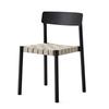 Nordic Strap Dining Chair Home Coffee Chair Tilting Line Back Can Be Stacked Leisure Rope Braided Solid Wood Chair Ins Wind