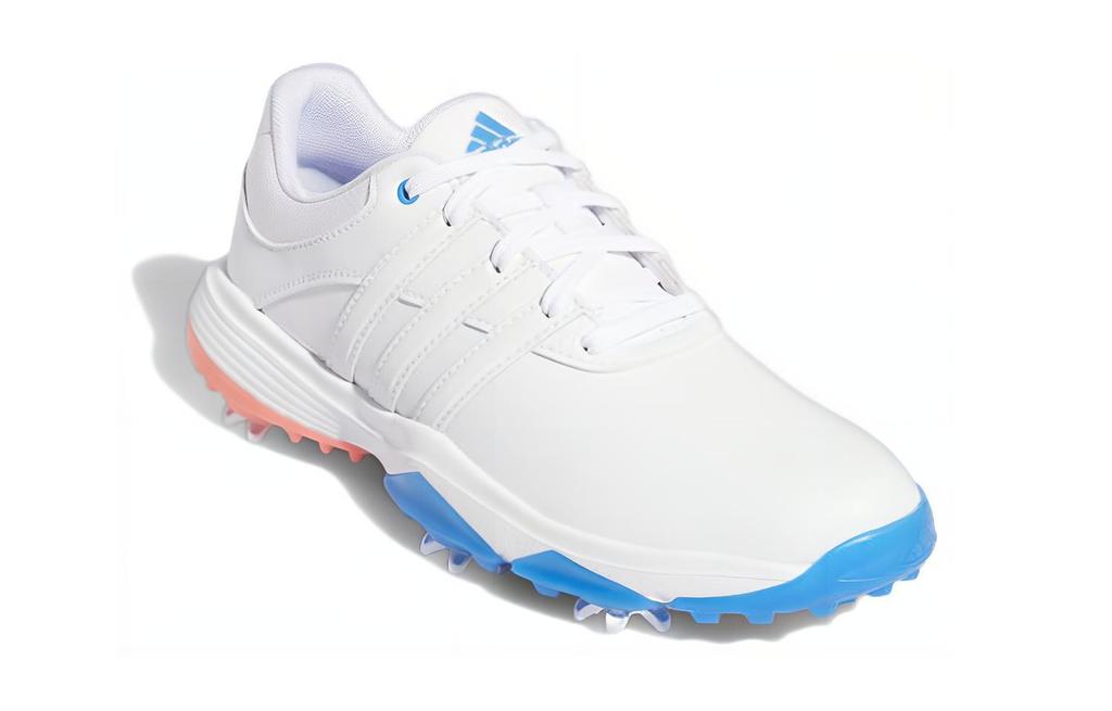 adidas Zapatillas de Entrenamiento Antideslizantes Resistentes a la Abrasión Tour360 22 Golf J para Niños Blancas Azules Adolescentes GV9665