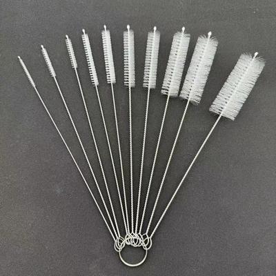 10-teiliges Edelstahlbürsten-Set für Flaschenstrohhalme, Flaschenbürste, Tassenbürste
