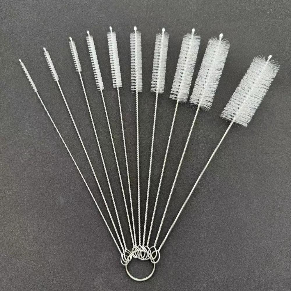 

Набор из 10 щеток из нержавеющей стали для бутылочных соломинок, щетка для бутылок, щетка для чашек One Size белый