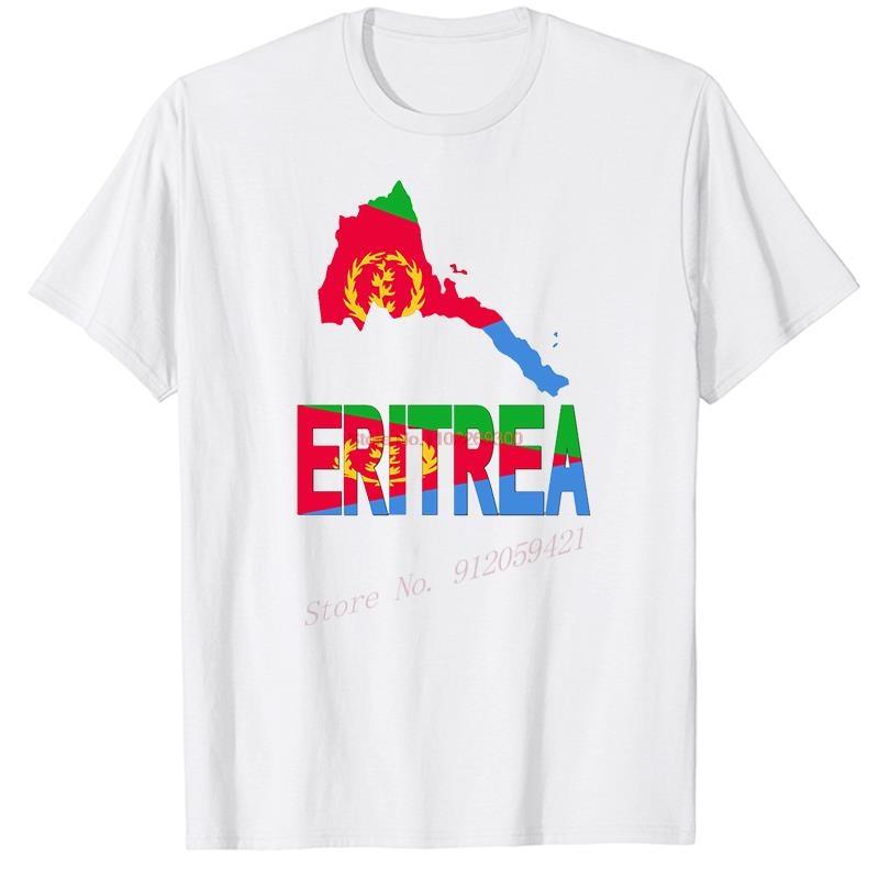 Eritrea Map Eritrean Flag Graphic T Shirts Cotton Short Sleeve T Shirt New Shirts And TShirts Tees Tops Mens Print T Shirt