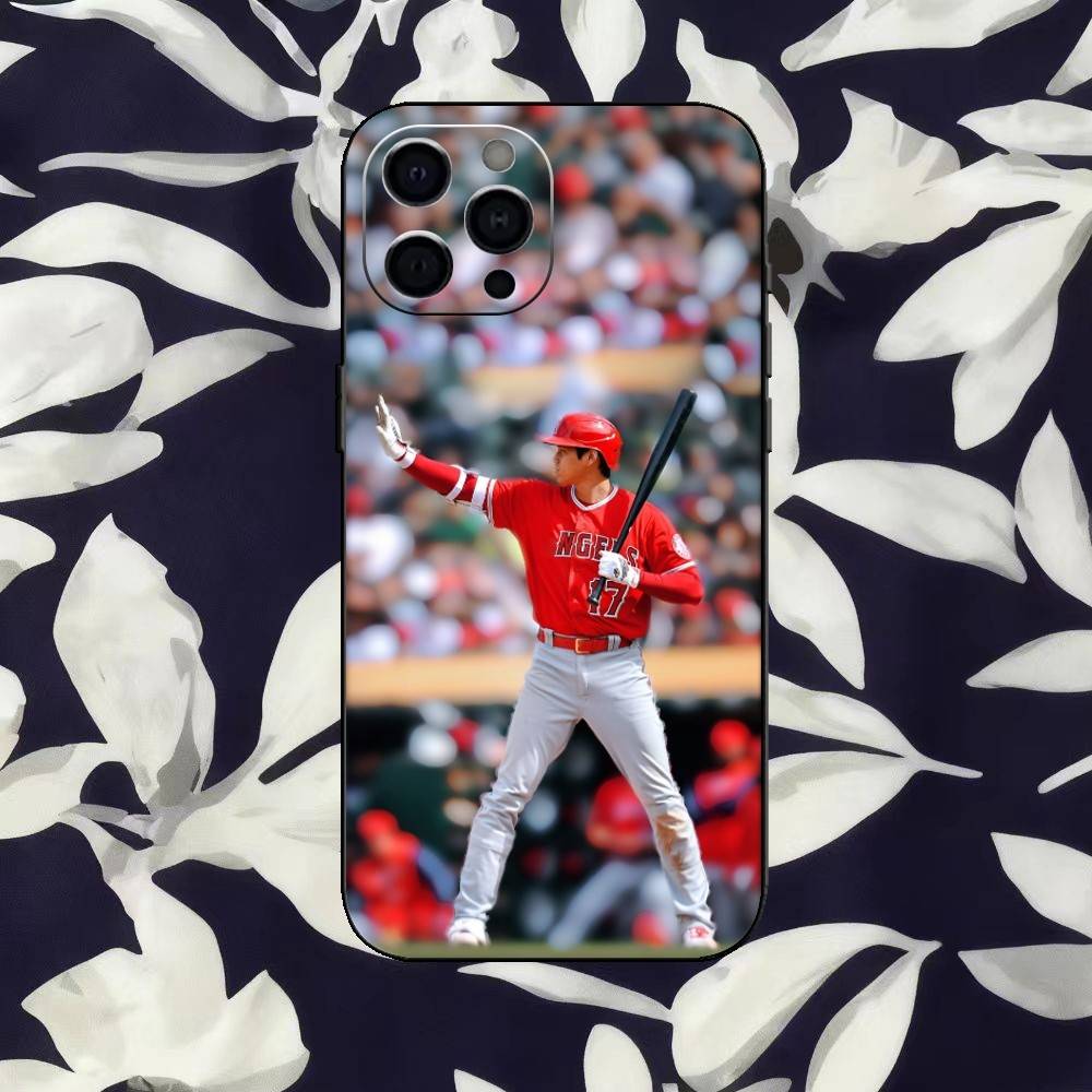

Baseball player S-Shohei Ohtani Phone Case For iPhone 17,16,15,14,13,12,11 Plus,Pro,Max,Mini Silicone black Soft Cover iPhone16se4