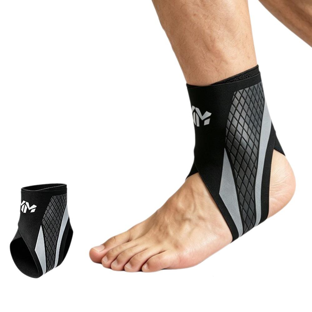 Breathable Ankle Support Sleeve Adjustable Ankle Protection Cover Ankle Brace Tennis серый